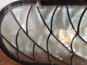 El vidrio biselado del arte de la translucidez artesona la curva/completamente el tamaño de la aduana de la forma
