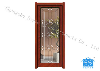 Vidrio decorativo 22&quot; del panel de la puerta de entrada * 64&quot;/material de encargo del marco de acero del tamaño